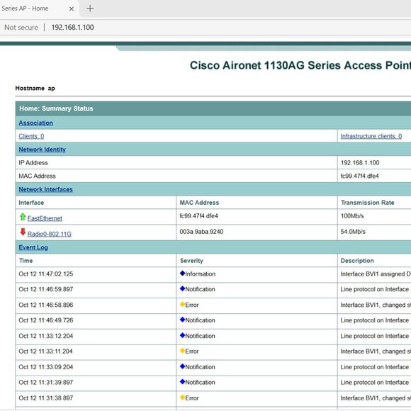 CISCO Aironet 1130G Series IEEE 802.11 b/g Access Point | AIR-AP1131G-A-K9 V03 - Picture 11 of 14